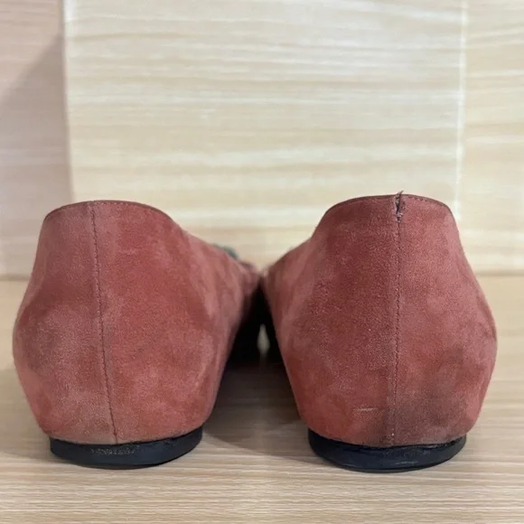 Gucci Dionysus Crystal Pink Suede Flats US 11 Statement Designer - Picture 5 of 9